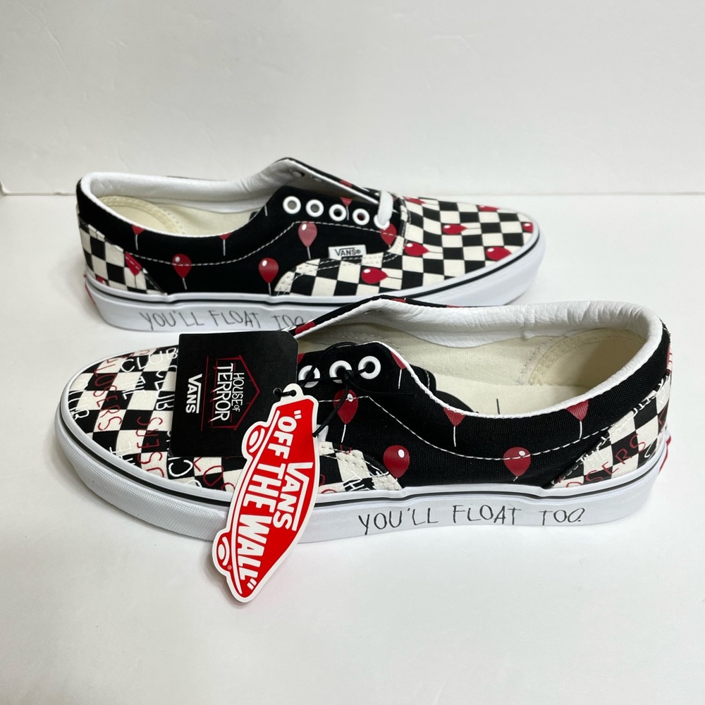 Vans Era x House Of Terror IT Pennywise Shoes Size Mens 9 Womens 10.5